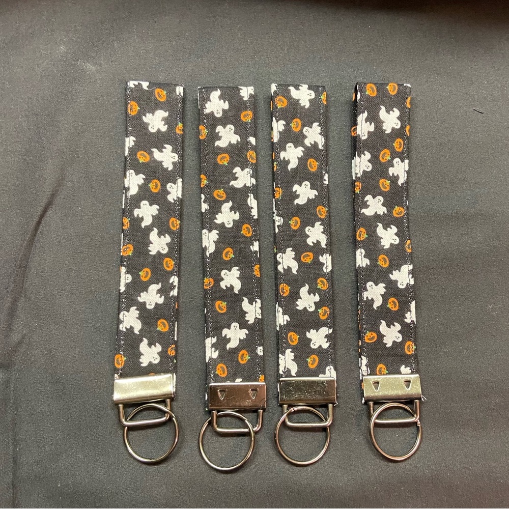 Handmade Ghost and Jack-O-Lantern Keychain